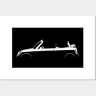 Mini Cooper Cabrio (R52) Silhouette Posters and Art